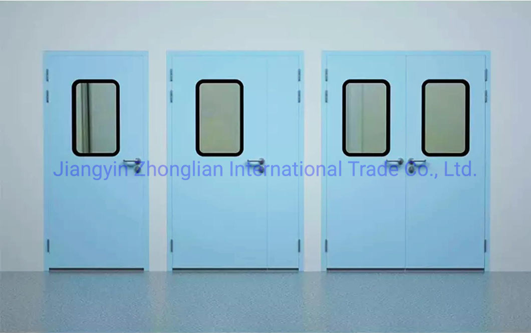Hospital Door with Window Interior Doors Medical Cleanroom Swing Door