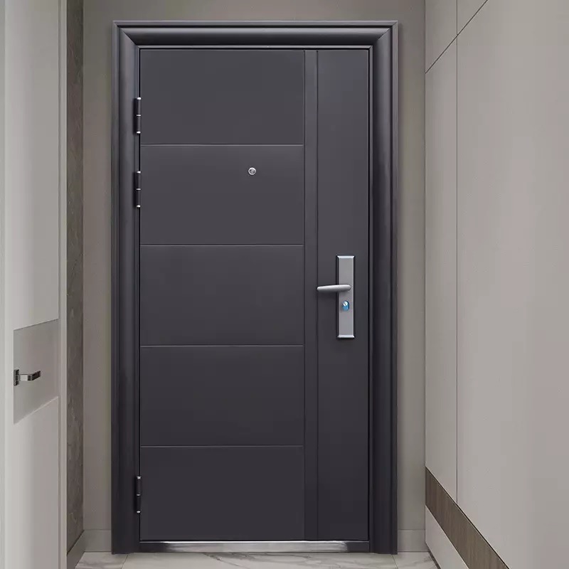 Cheap Price Anti Theft Hinged French Swing Steel Double Entry Doors with Security