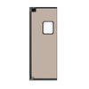 Single Aluminum Swinging Traffic Door with Window Opening Panel