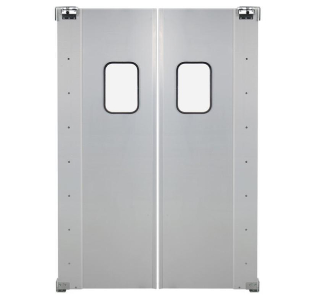 Kitchen Convenience Store Double Acting Swing Entrance Door Two Way Traffic Doors Prices with Bumper for Food Warehouse