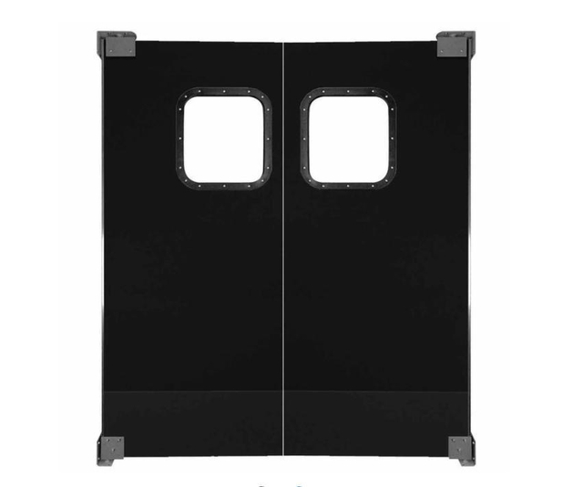 Restaurant Doors Stainless Steel Self-Closing Double-Acting Metal Swinging Kitchen Food Factory and Warehouse Traffic Doors