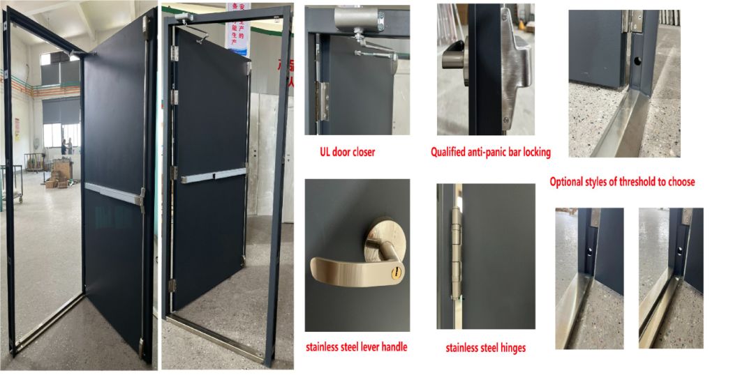 Low MOQ Factory Best Price Anti-Panic Bar Door with UL Accessories