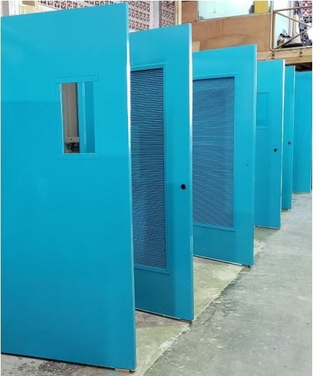 Bullet Resistant Openings Heavy Duty Stainless Steel Security Doors Exterior Doors