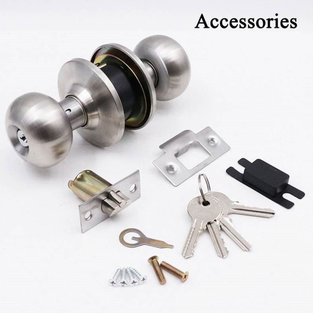 Silver Color Round Ball Front Door Handle and Knobs