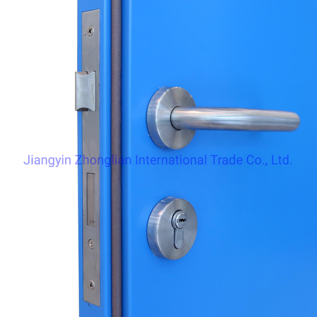 Reliable and Simple Classic Steel Door Lock Handle on Rose & Escutcheon