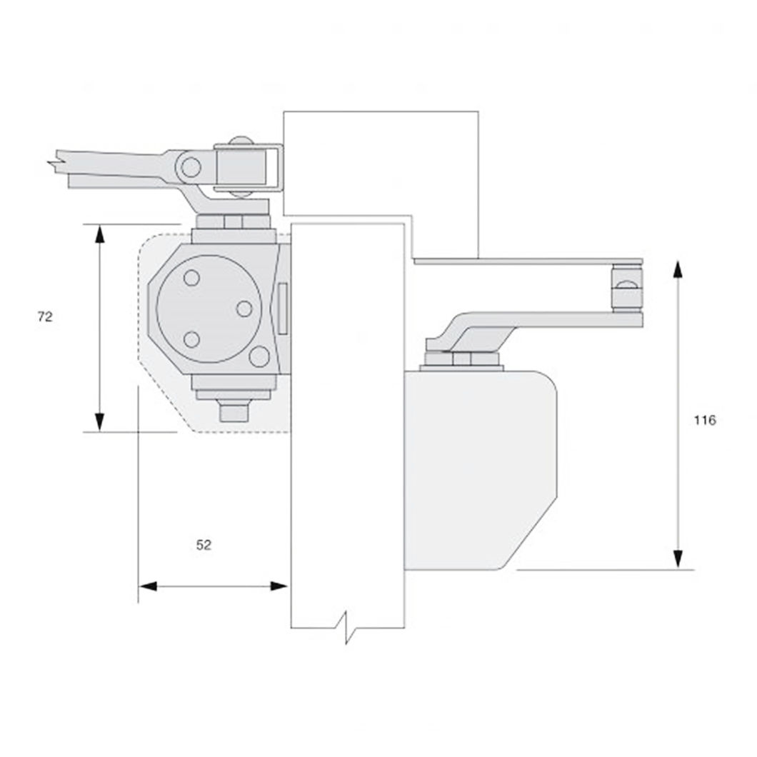 Aluminum Hydraulic Heavy Duty Automatic Door Closer Basic Customization