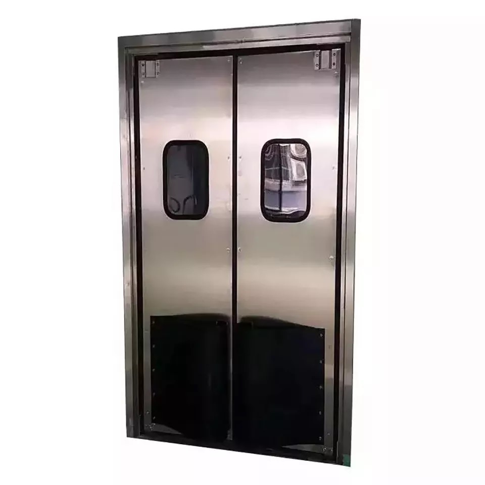 Steel Storage Temperature Room Door Impact Traffic Door with Hinge