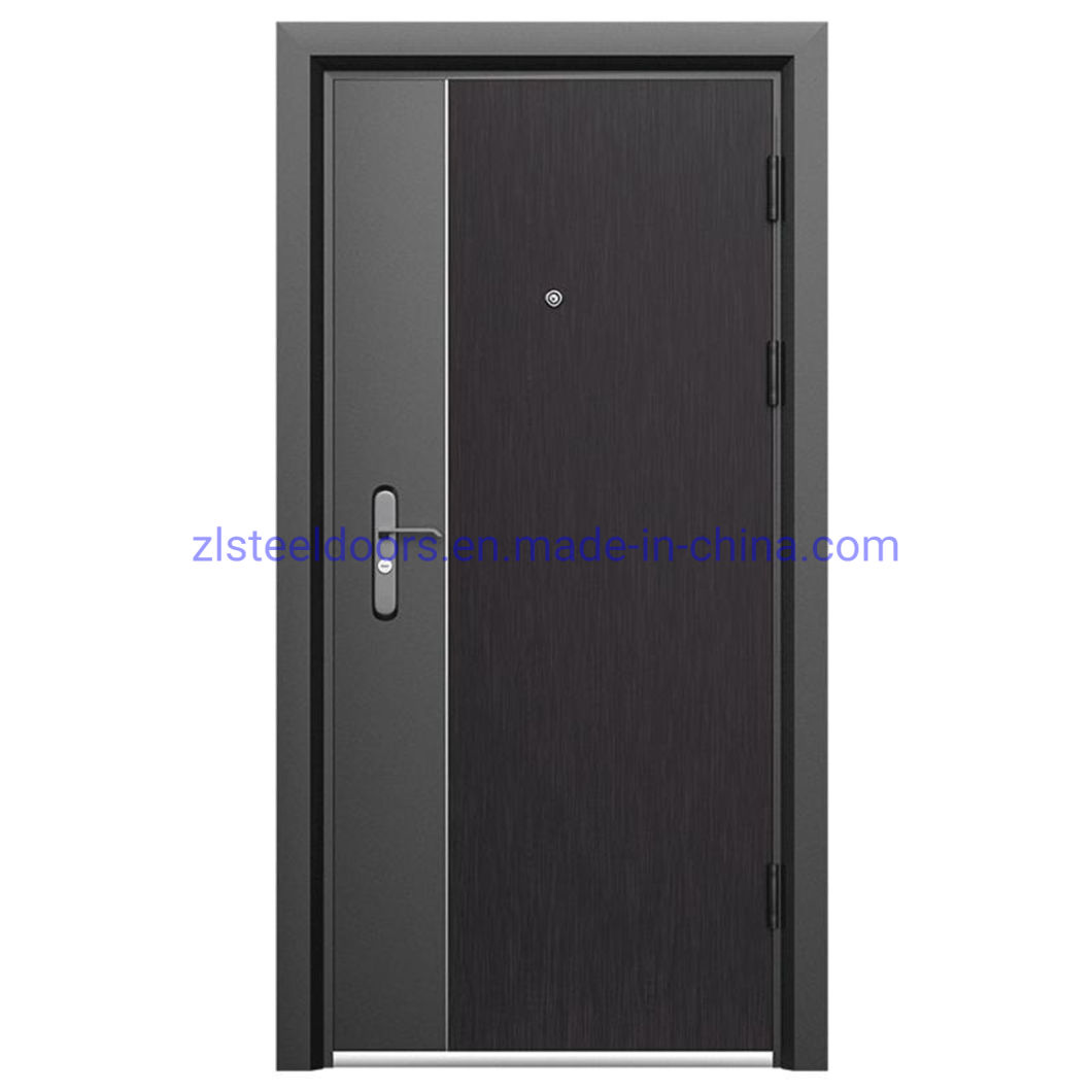 European Design Superior Quality Armored Doors Black Bulletproof Security Steel Exterior Doors