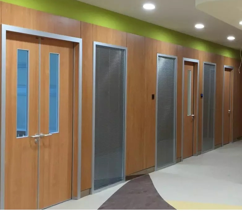 Factory Direct Sales School Classroom Double Door Stainless Steel Honeycomb Soundproof Door with Glass Window