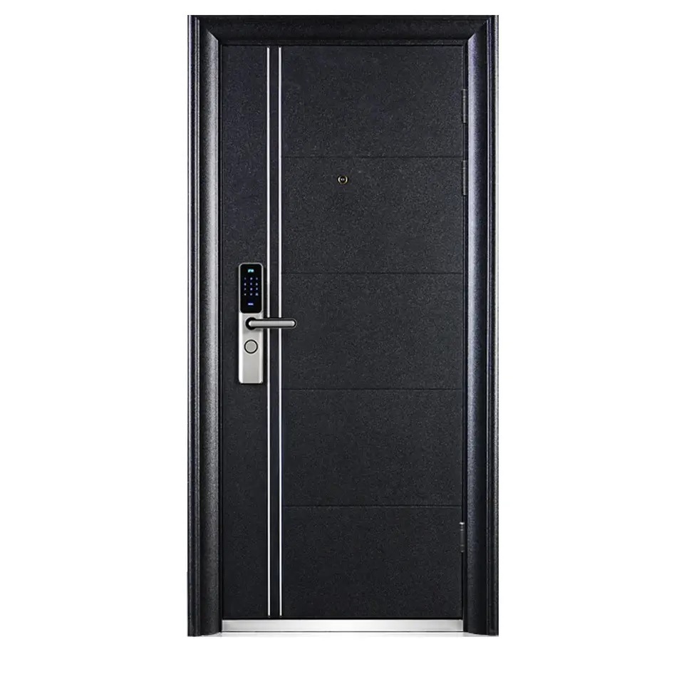 China Manufacturer Steel Plain Door Exterior Steel Swing Doors for Sale