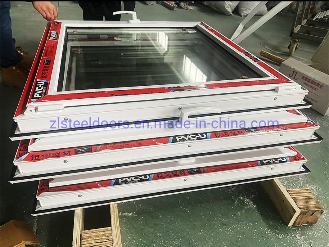 Shipping Container PVC Windows UPVC Swing Glass UPVC European Style Container Windows