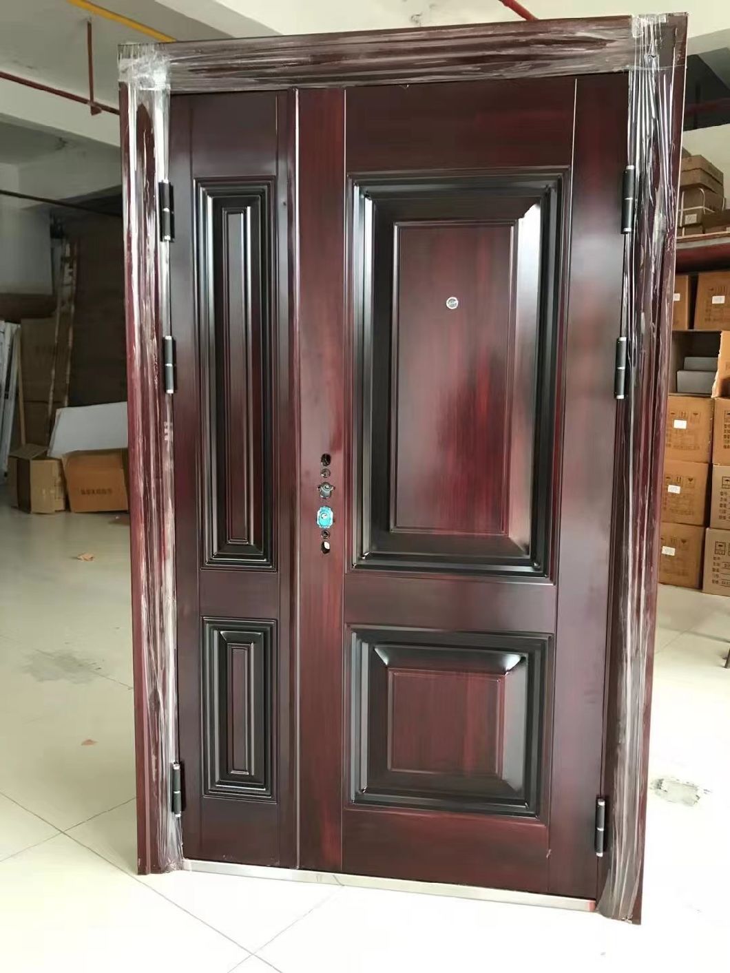 Sample Customization Factory Supply Contempory Steel Unequal Security Exterior Door