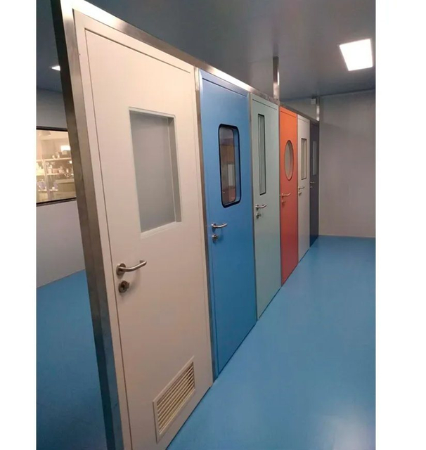 Powder Coated Clinic Metal Door Hospital Patient Room Door for Medical Engineering