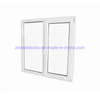 White UPVC PVC Double Panel Casement Opening French Windows with Modern Design for House