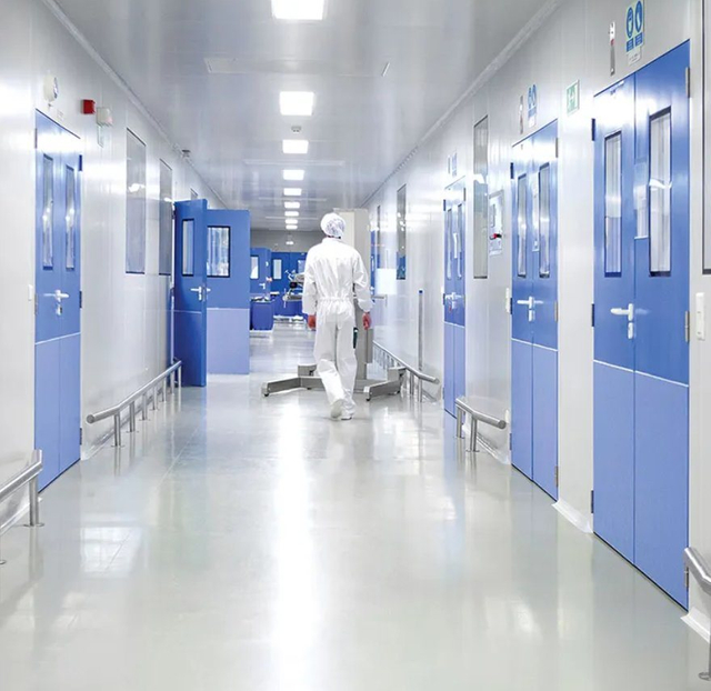 2040*840 Blue Medical Doors Galvanized Steel Fire Door for Hospital