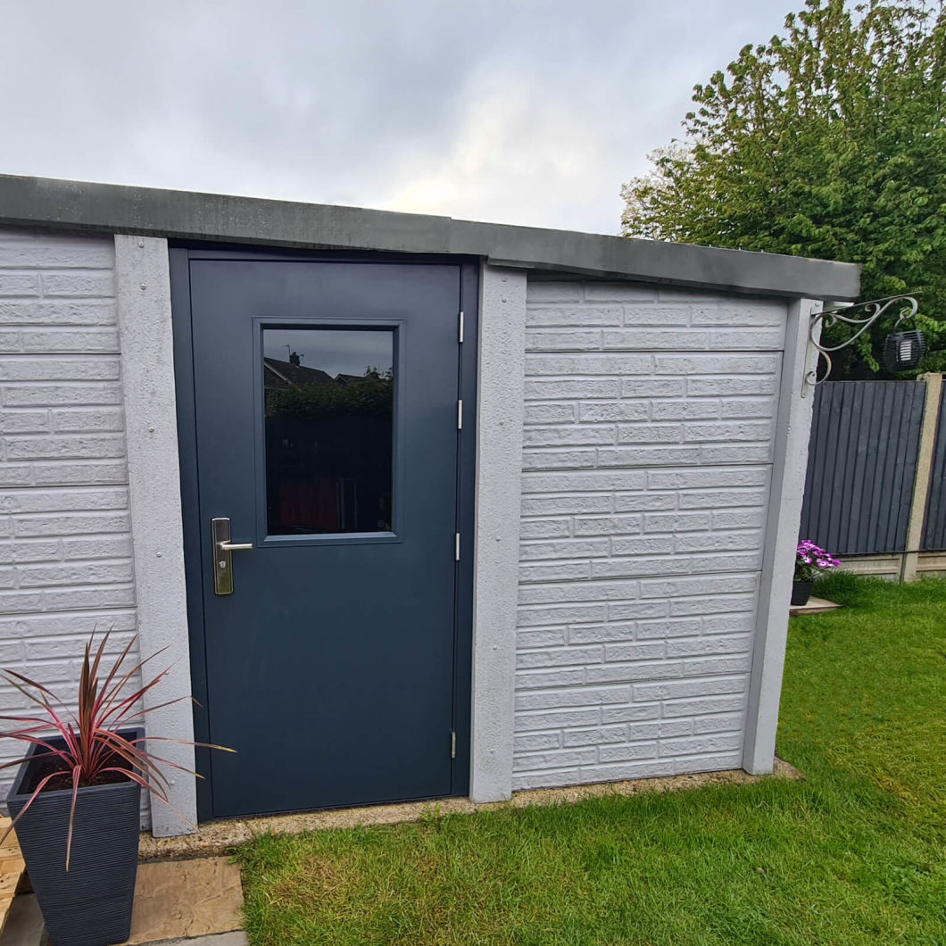 High Security Glazed Steel Doors Glass Doors Shop Front Doors with 19 Point Locking System