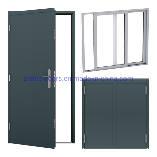 Heavy Security Doors Low Price China Steel Doors Steel Shipping Container Doors Without or with Astragal Strip