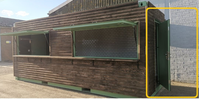 Portable Container Cafe Shop Snack Shop Steel Door