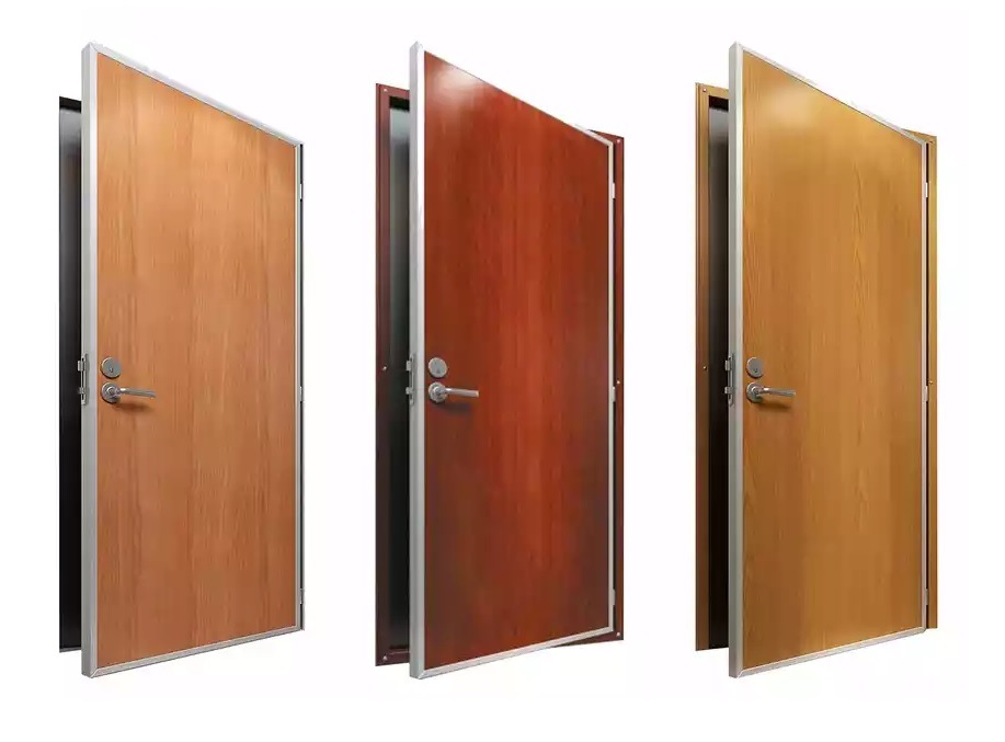 Hotel Mall Flat Plain Cheap Exterior Steel Metal Fire Door 30/60/90 Minutes Fire Rated Steel Door