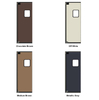 Single Aluminum Swinging Traffic Door with Window Opening Panel