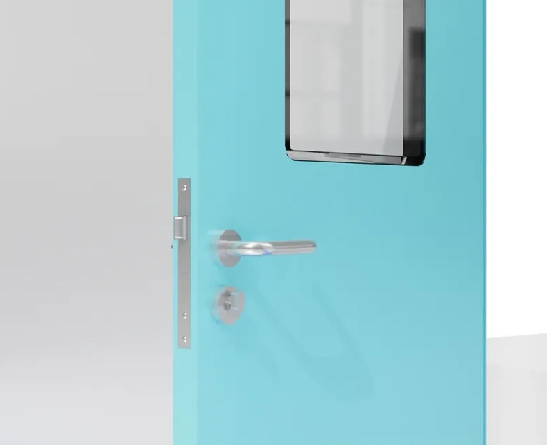 Fire Rated Wooden Finishing Interior School Classroom Door with Glass Vision