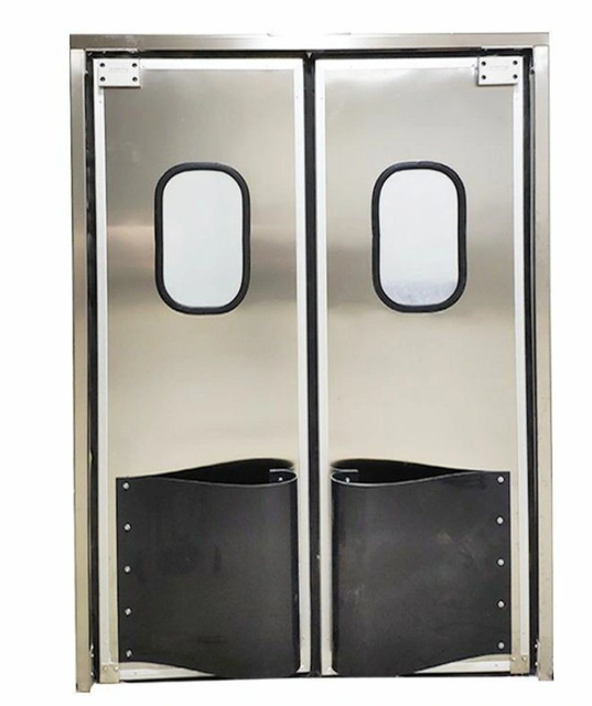 Heavy Duty Stainless Steel Food Process Traffic Double Door