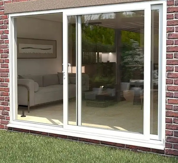 Roller Sliding Windows with Screens PVC Reflective Glass Sliding UPVC Window