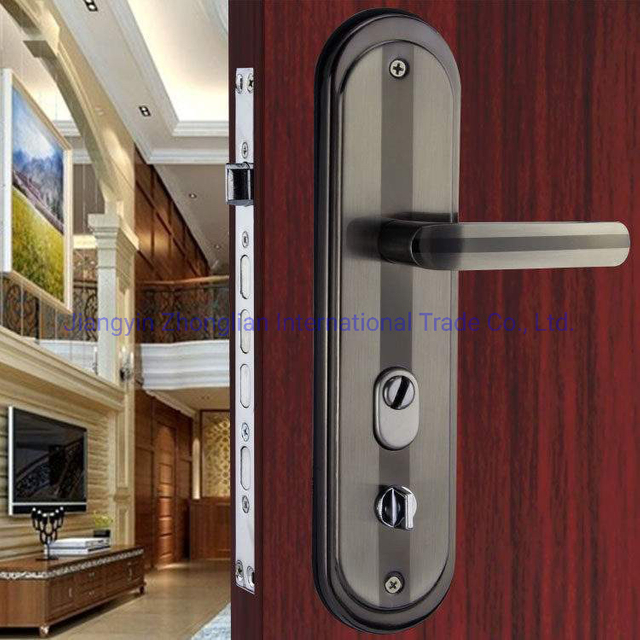 Modern Housing Keyless Door Lock Security Zinc Alloy Cylinder Door Lever Lockset with Handle