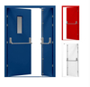 Factory Direct Supplier Security Emergency Exit Fire Resistant Fireproof Steel Door with Push Bar