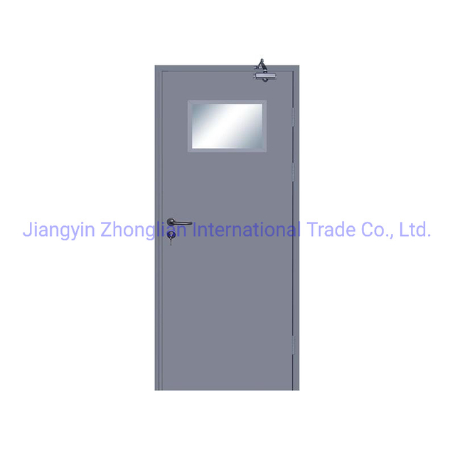 Interior One Two Three Hour Fire Rated Escape Flush Door Single Leaf Metal Steel Material Fireproof Doors