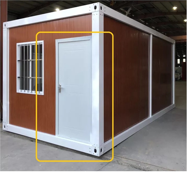 Steel Prehung Door for Light Steel European Modern Design Portable Container House