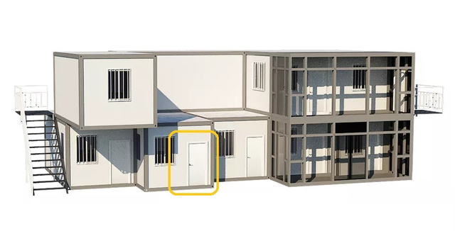 Security Door for Prefab Container Office Modular Flat Pack Container House Storage