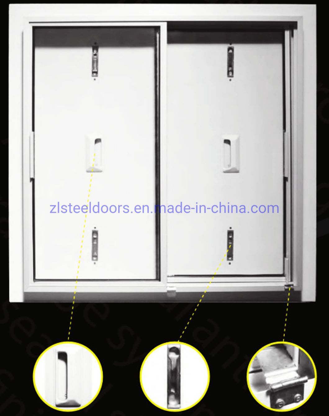 Wholesale Aluminum Windows High Security Steel Window Shutter with Astragal Strip Container Shutter