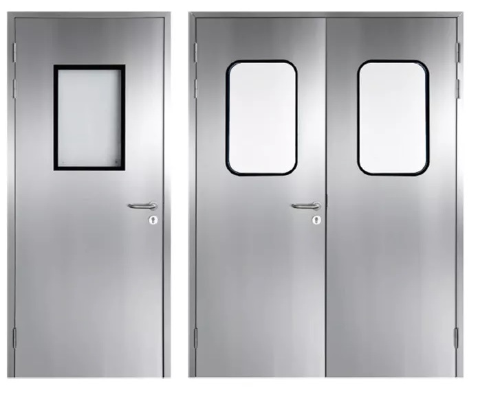 Food Grade Modular Stainless Steel Swing Hygiene Clean Room Security Doors
