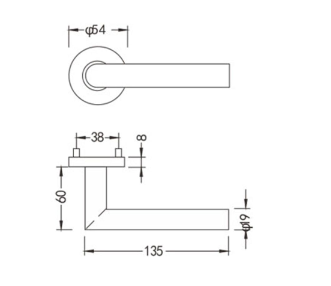 Direct Manufacturer Ss Lever Handle for Entry Door