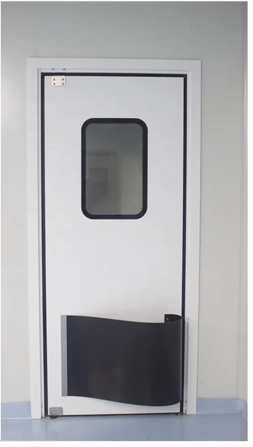 Single Leaf Hygiene Standard Restaurant Kitchen Impact Traffic Door for Food Industry