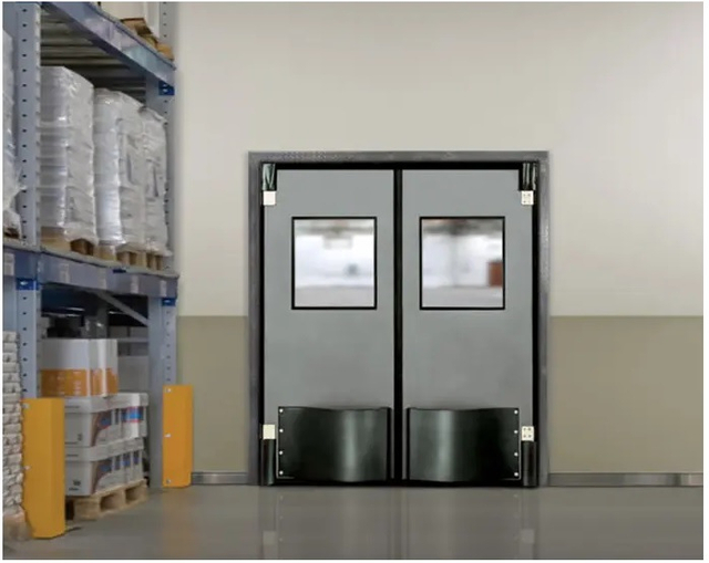 Commercial Retail Store Convenience Door Food Factory Traffic Impact Door with Bumper