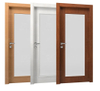 Interior Doors with Glass White Simple Door Soundproof Door for Hotel Bedroom