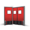 Kitchen Convenience Store Double Acting Swing Entrance Door Two Way Traffic Doors Prices with Bumper for Food Warehouse
