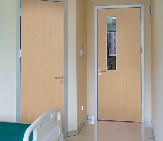 Steel Swing Single Double Hospital Door Cheap Price 1.5mm/0.8mm
