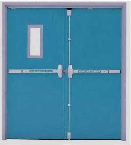 Factory Price Fire Rated Fire Exit Door with Panic Bar Device-Emergency Exit Door