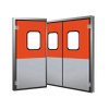 Automatic Closing Steel Double Leaf Restaurant Kitchen Traffic Swing Doors