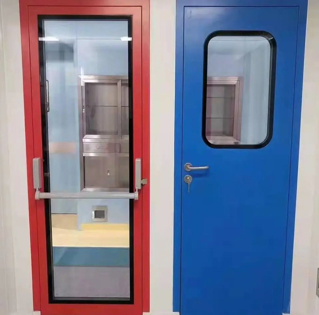 Clean Room Workshop Lab Hospital Door Coated Steel Swing Door Wholesaling