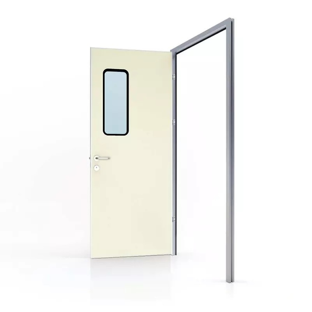 Sample Customization Manufacturer Supply Clean Glass Steel Hidden Swing Door for Brick Wall in Hospital Theatre