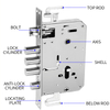 Ss Security Anti Drill 4 Point Bolt Mortise Cylinder Lock
