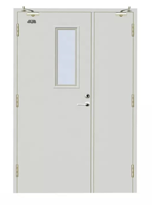 Certificate 1 Hour Steel Anti Fireplace Doors Insert Glass Cast Iron Security Doors