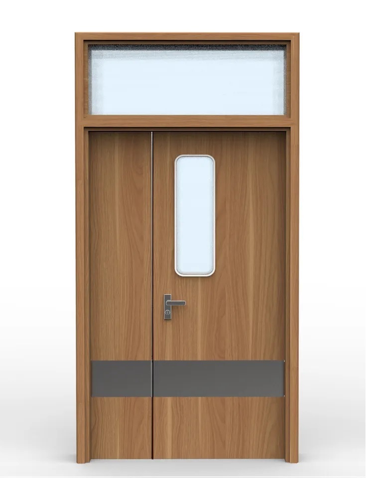 China Factory Clear Roompatient Room Hospital Door with Head Vision Panel
