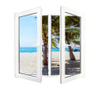 Double-Opening PVC Casement Windows Door Window Frame
