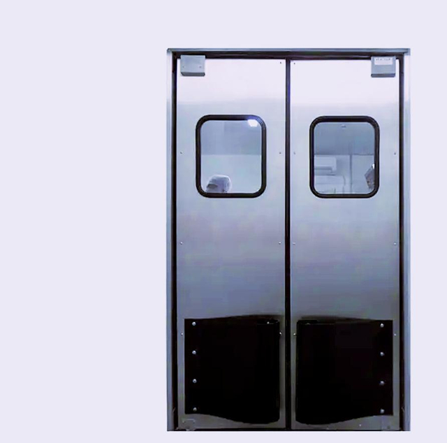 Double Leaf Kitchen Galvanized Steel and Stainless Steel Swing Traffic Doors