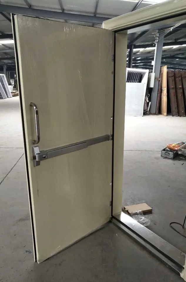 Bigger Frame Steel Fire Rated Door Panic Push Bar Emergency Single Flush Door